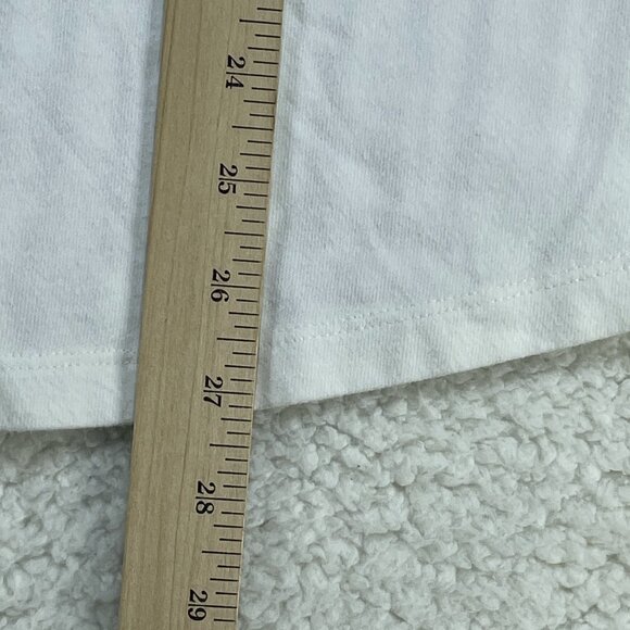 E.L.I. Sweater Womens Large White Black Stripe Cotton Blend Top Buttons Peru - Picture 4 of 7